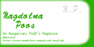 magdolna poos business card